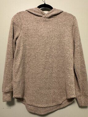 LOFT Soft Knit Hooded Sweater Pullover Heather Gray Size XS - JK0503